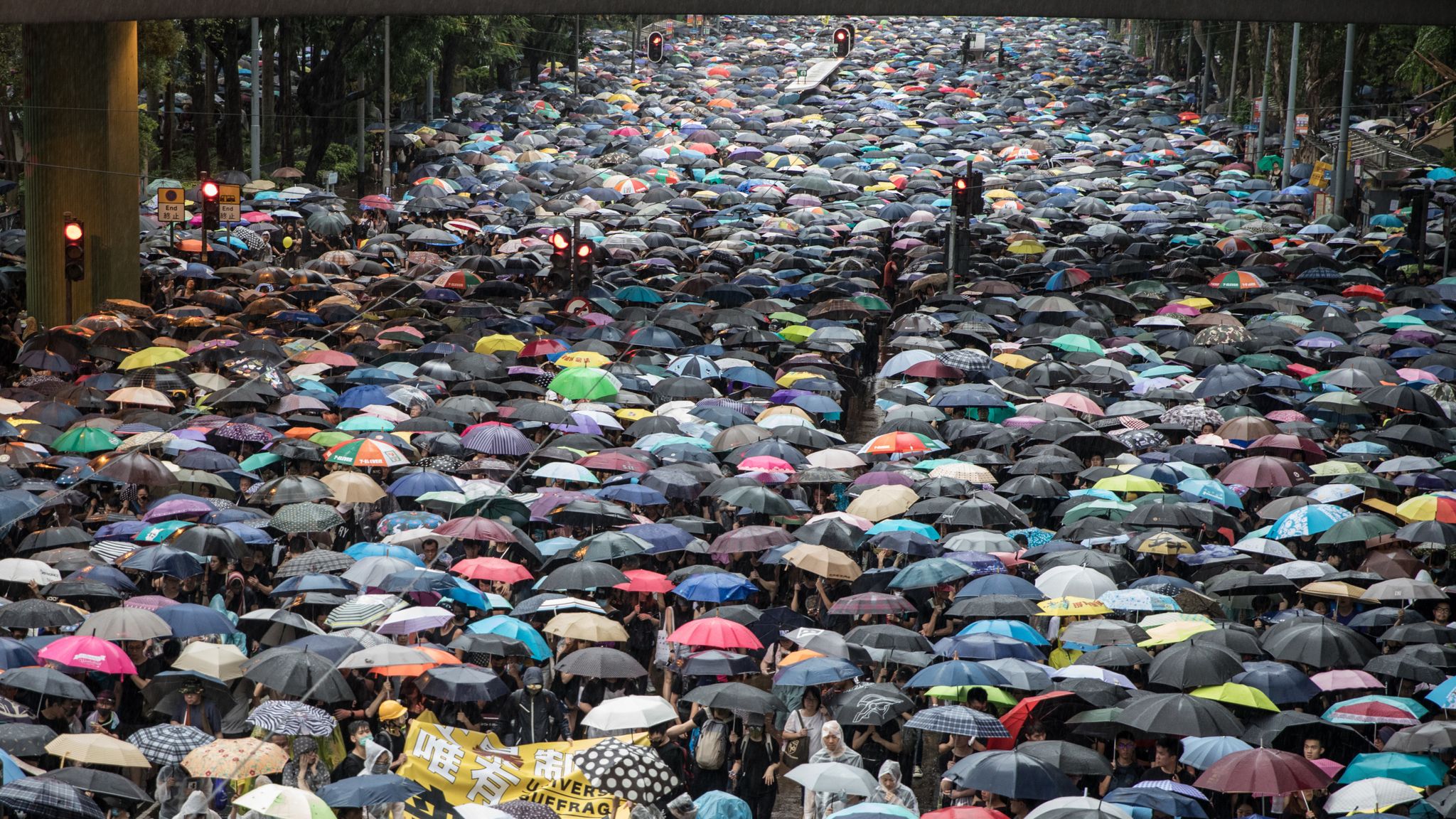 Huge Hong Kong march is show of absolute defiance | World News | Sky News