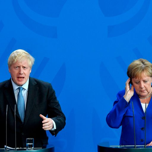 LIVE: 'Stop Brexit' cries as Johnson meets Merkel in Berlin