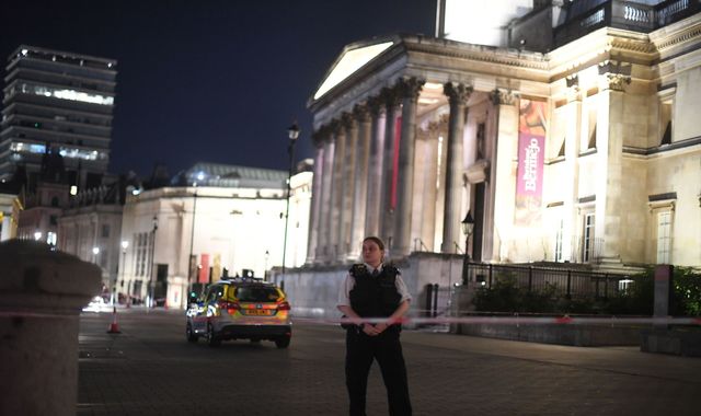 Man stabbed in Trafalgar Square and crime scene set up, police say
