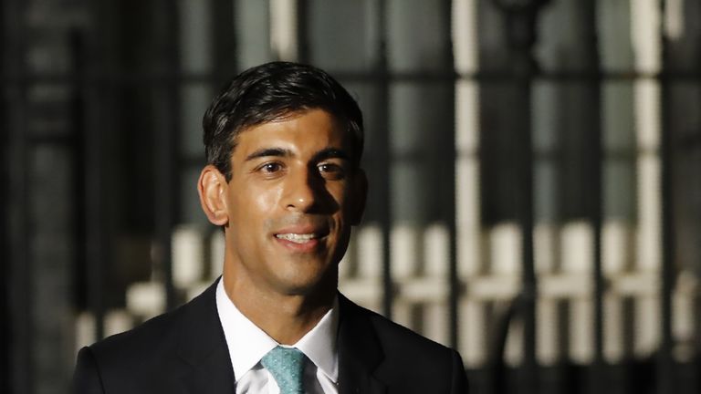 Britain's newly appointed Chief Secretary to the Treasury Rishi Sunak leaves 10 Downing Street in London on July 24, 2019. - Boris Johnson took charge as Britain's prime minister on Wednesday, on a mission to deliver Brexit by October 31 with or without a deal. (Photo by Tolga AKMEN / AFP)        (Photo credit should read TOLGA AKMEN/AFP/Getty Images)