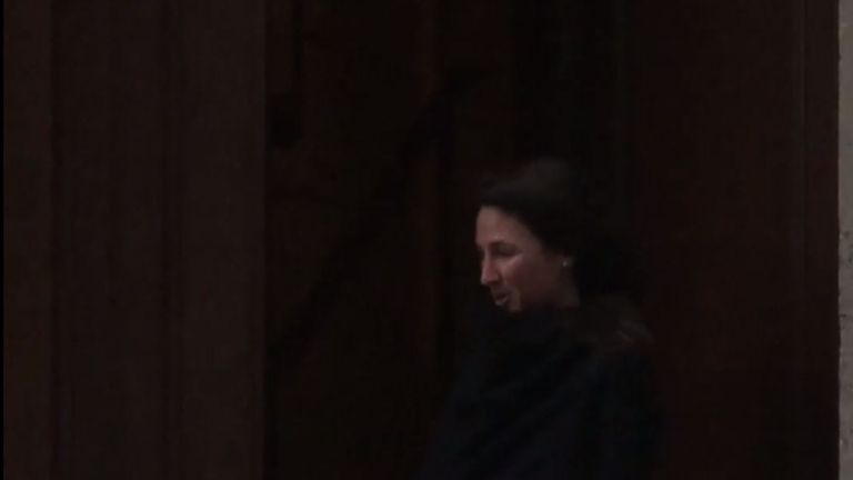 The woman seen leaving Jeffrey Epstein&#39;s Manhattan townhouse. Pic: Mail on Sunday
