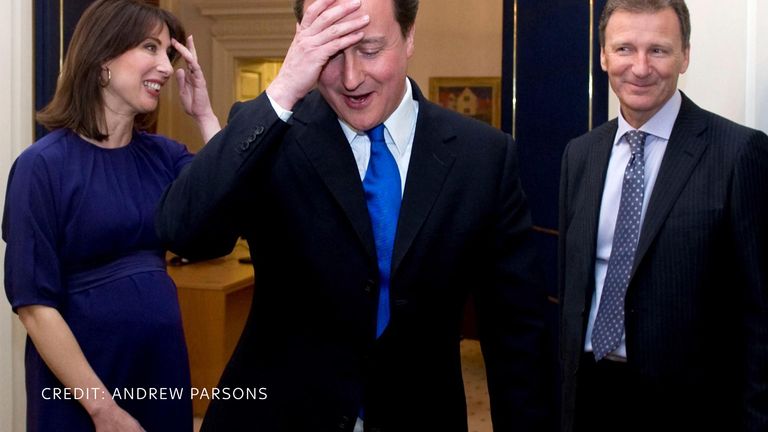 David Cameron moments after entering 10 Downing Street. Pic: Andrew Parsons