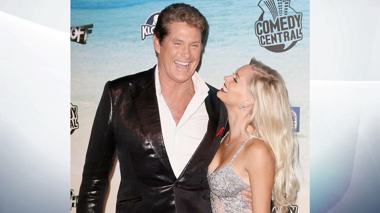 David Hasselhoff and Anouska De Georgiou in 2010. Pic:  Unimedia/Shutterstock