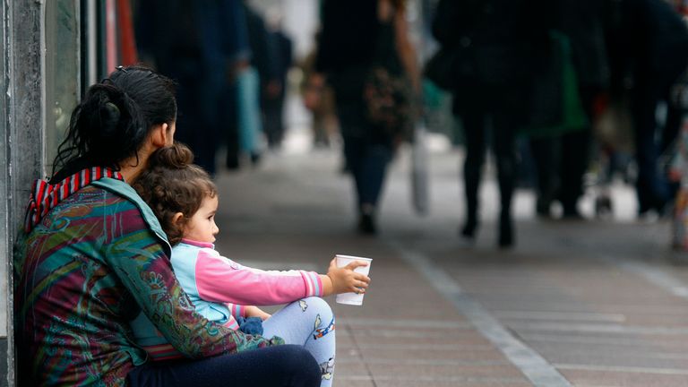 Sweden has long debated whether begging should be banned across the country. File pic