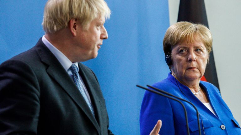 Boris Johnson and Angela Merkel