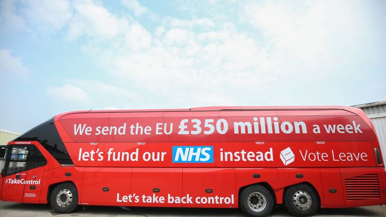 Vote Leave notoriously claimed "we send the EU £350m a week" on the side of a bus during the EU referendum