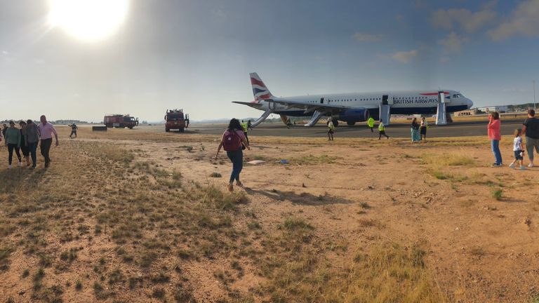 The BA flight left Heathrow for Valencia