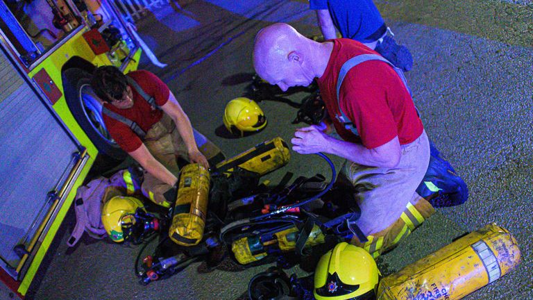 A total of 16 fire crews were at the scene by 10pm. Pic: Cheshire Fire Service