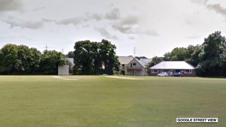 The Pembroke Cricket Club ground, where umpire John Williams was hit by a cricket ball. 