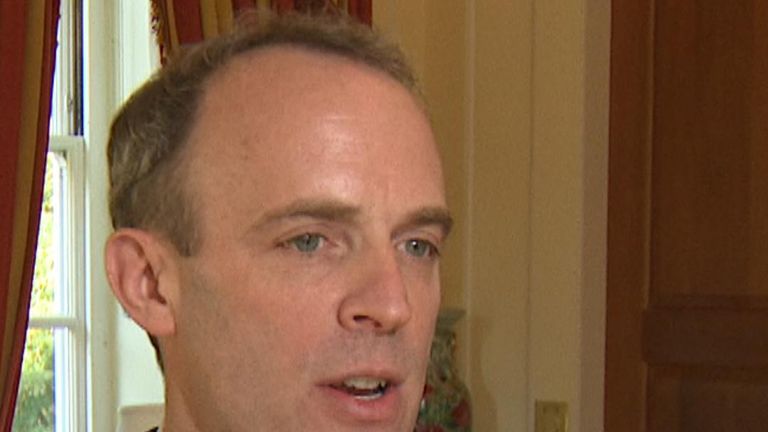 Dominic Raab is in the US and has met with Donald Trump