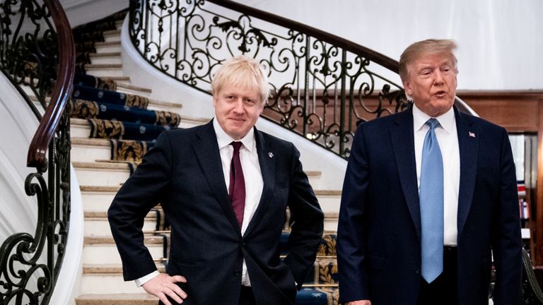 Boris Johnson and Donald Trump at the G7 Summit