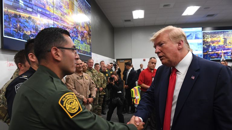 Trump has met with first responders to the El Paso shooting in Texas