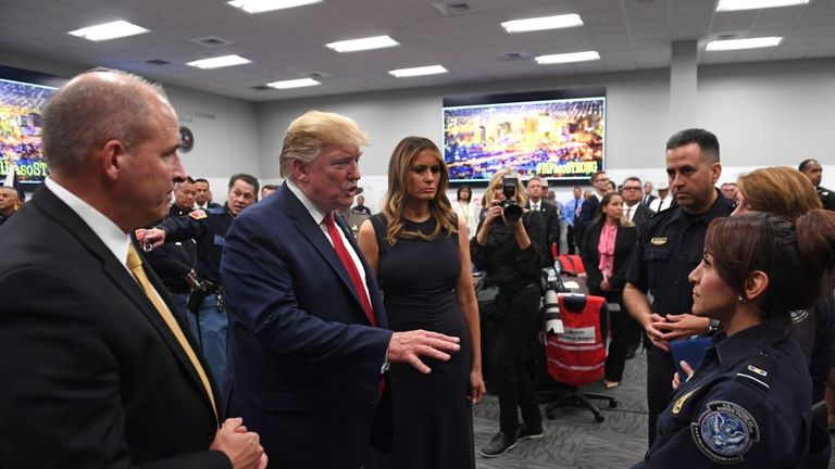 The president thanked police officers in El Paso