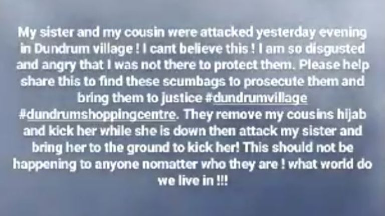 The video shared online has this statement posted over the top of it