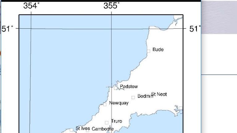 Earthquake map