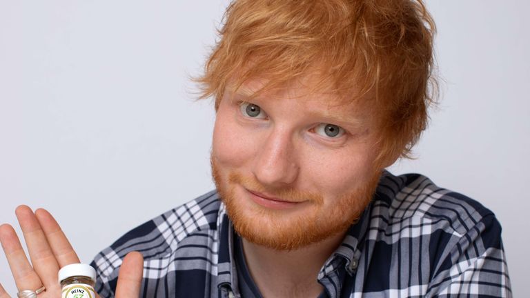 Ed Sheeran&#39;s Ed Sheeran x Heinz Tomato Ketchup, Tattoo Edition. Pic: David Parry
