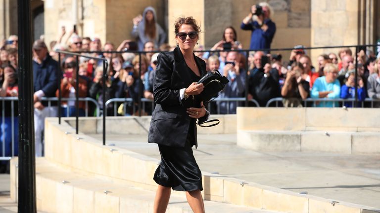 Artist Tracey Emin arrives for the wedding 