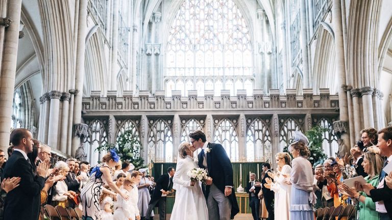Singer Ellie Goulding marries her finance Caspar Jopling in York Minster