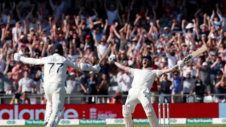 England celebrate victory at Headingley