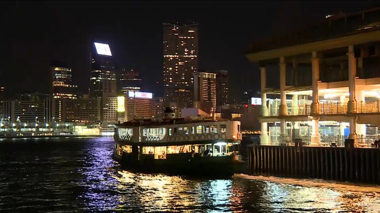 Hong Kong&#39;s Star ferry in the harbour