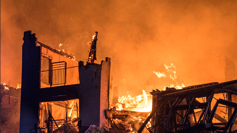 The blaze has caused 'significant damage'. Pic: Cheshire Fire Service