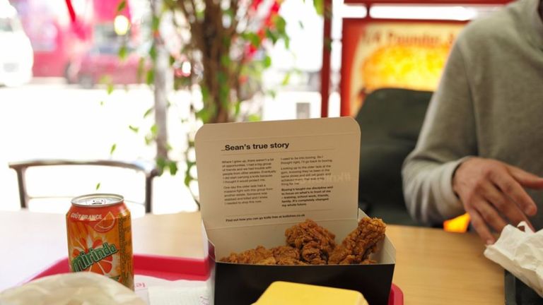 The Home Office is distributing &#39;#knifefree&#39; chicken boxes