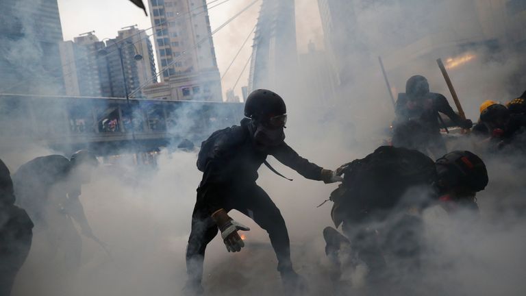 Hong Kong demonstrators