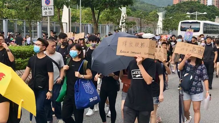 The protests are generally good humoured