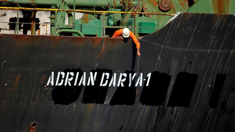 The tanker has been renamed the Adrian Darya-1
