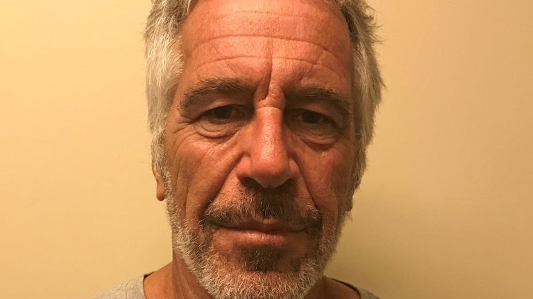 Jeffrey Epstein appears in a photograph taken for the New York State Division of Criminal Justice Services' sex offender registry