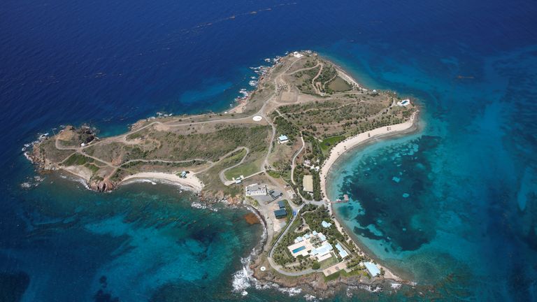 Little St. James Island, one of the properties of financier Jeffrey Epstein, is seen in an aerial view near Charlotte Amalie, St. Thomas, U.S. Virgin Islands July 21, 2019