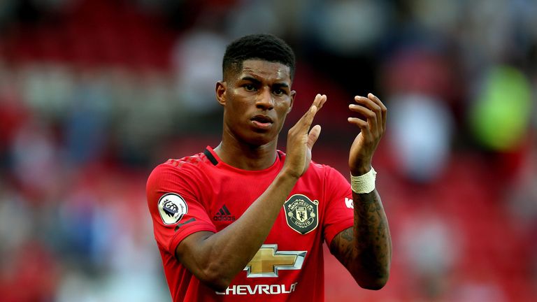 Rashford appeared dejected after the final whistle