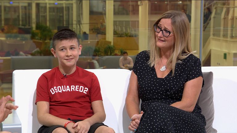Paddy Igoe and his mother Donna, are urging people to become bone marrow donors