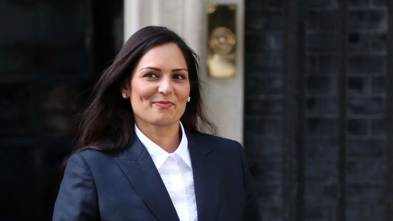 Britain&#39;s new Secretary of State for the Home Department Priti Patel leaves 10 Downing Street in London on July 24, 2019. - Boris Johnson took charge as Britain&#39;s prime minister on Wednesday, on a mission to deliver Brexit by October 31 with or without a deal. (Photo by Isabel Infantes / AFP) (Photo credit should read ISABEL INFANTES/AFP/Getty Images