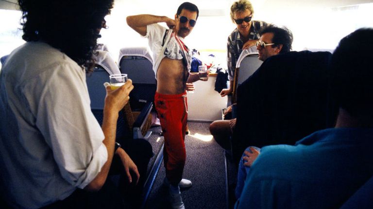 Queen on the hydrofoil from Vienna to Budapest, 1986