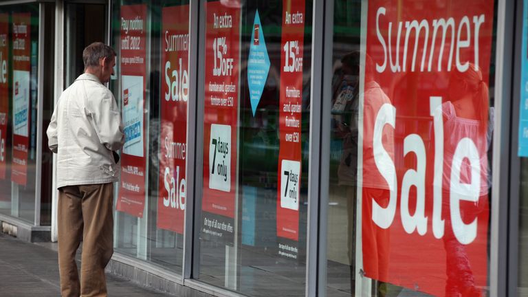 High Street shops try to entice customers with Summer sales as takings drop on June 29, 2011 in Liverpool, England