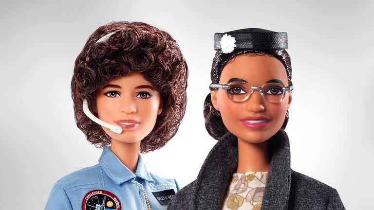 The Sally Ride doll was unveiled alongside one of Rose Parks. Pic: Mattel