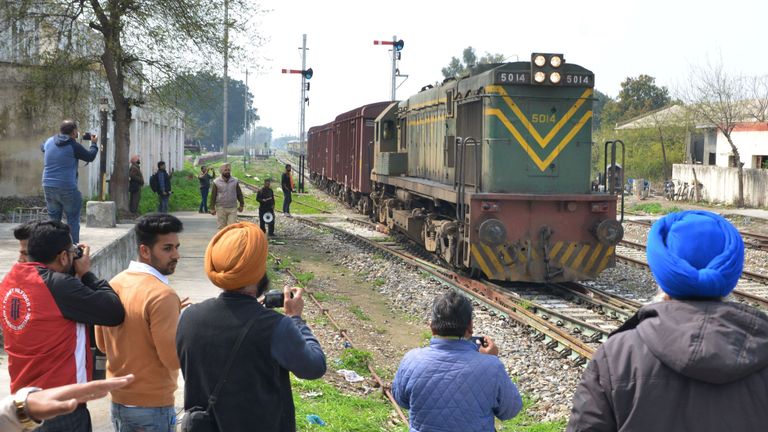 The train runs between New Delhi in India and Lahore in Pakistan