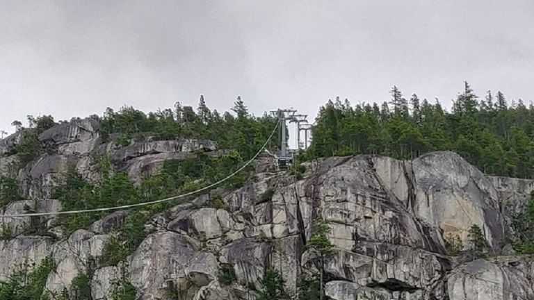 The cable is suspected to have been cut. Pic: RCMP