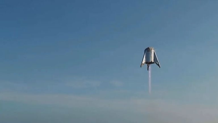Spacehopper shoots up high above Texas. Pic: Elon Musk