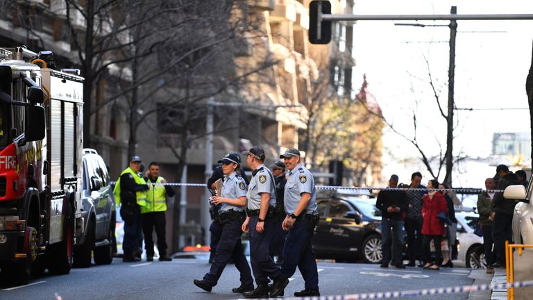 The man was pinned down until police arrived