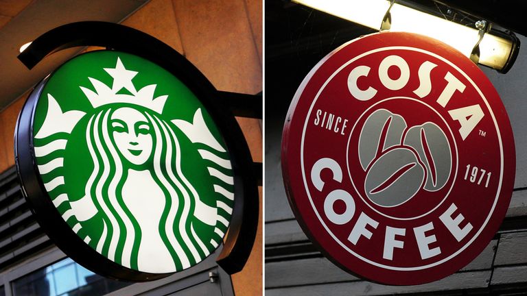 Starbucks and Costa are among the chains that charge for most plant milks