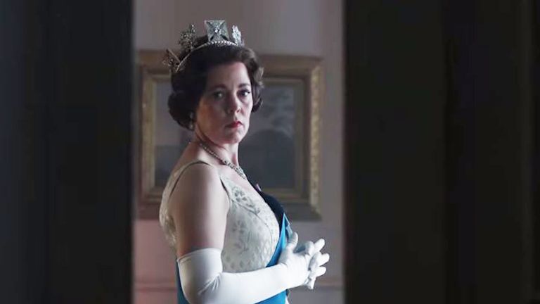 Olivia Colman as Queen Elizabeth II in new Netflix trailer for The Crown. Pic: Netflix