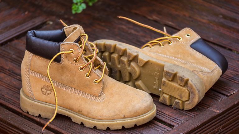 A pair of Timberland boots