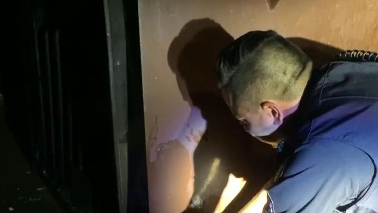 Utah police assist a cat with its head stuck in a skip