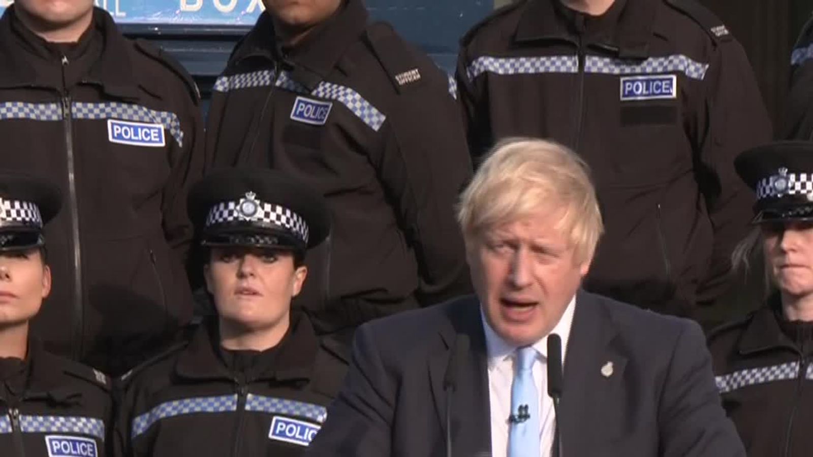 Police Recruit 'collapses' During PM Speech | UK News | Sky News