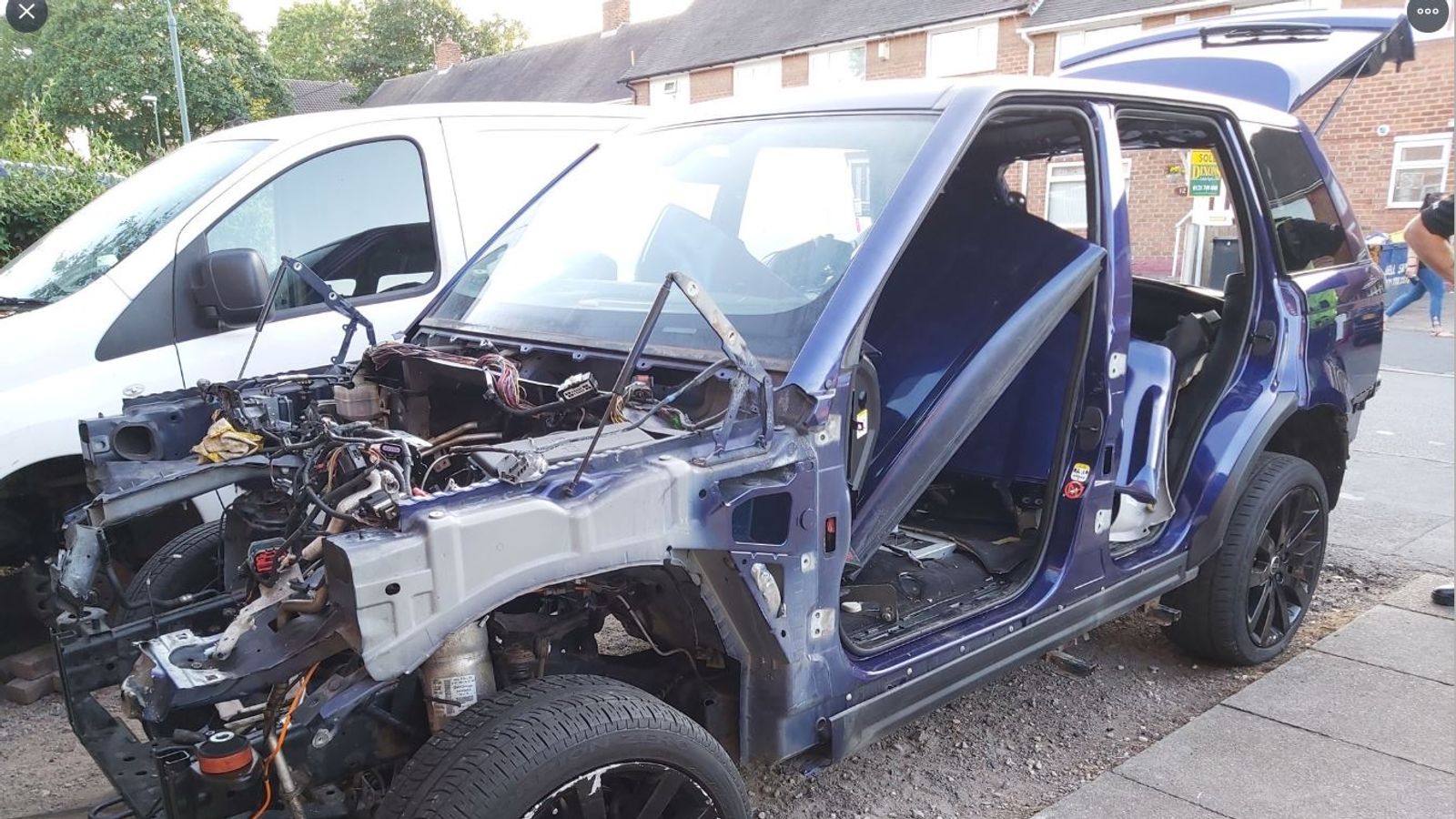 Luxury sports car found stripped of its parts in Birmingham street | UK