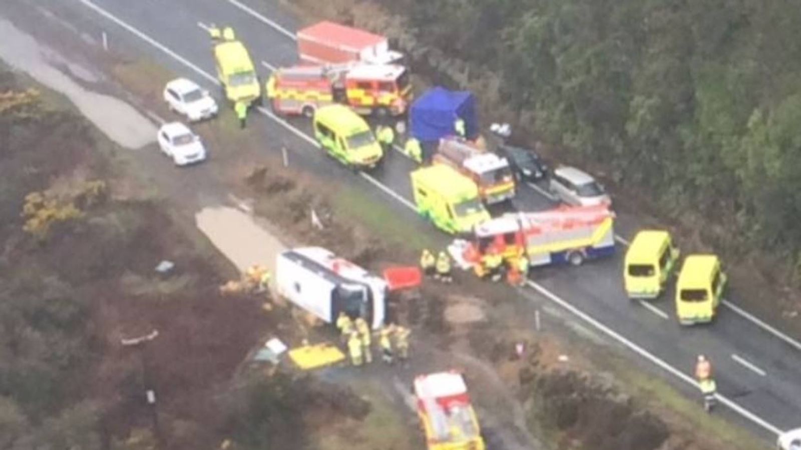 New Zealand bus crash: Five tourists killed after vehicle rolls over near Rotorua