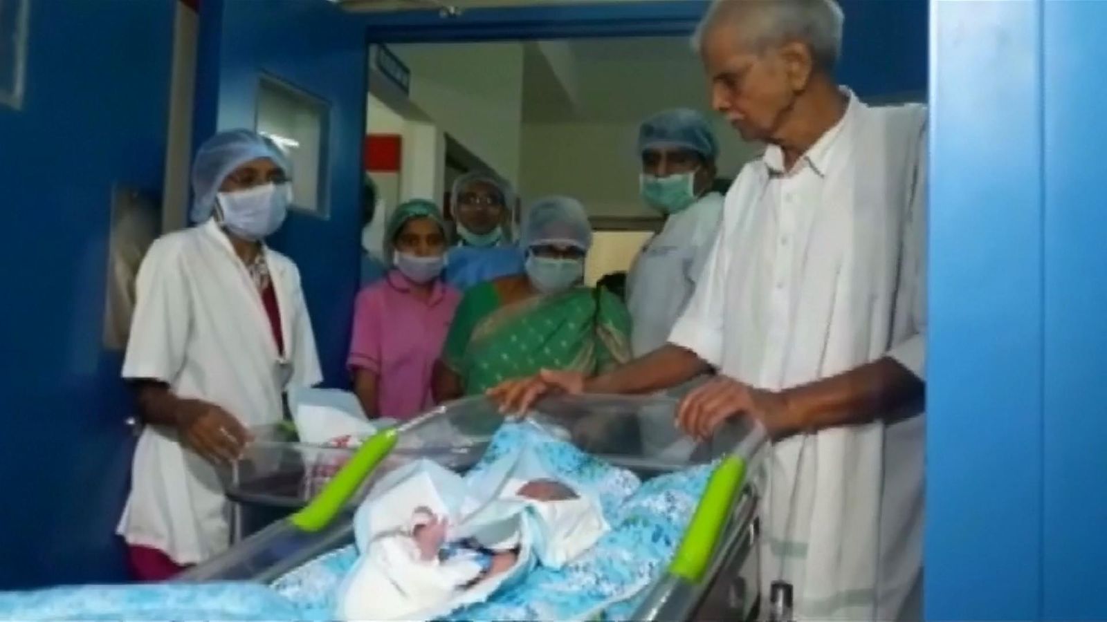 Woman 74 Gives Birth To Twin Girls In India After Undergoing Ivf World News Sky News 