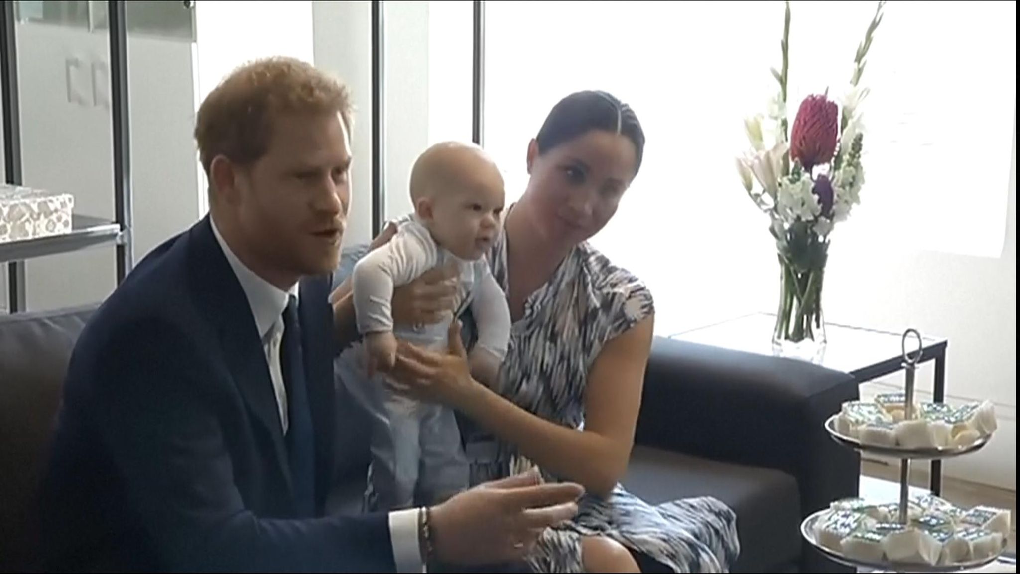 'He's going to be a ladies' man': Archie meets Desmond Tutu in South ...